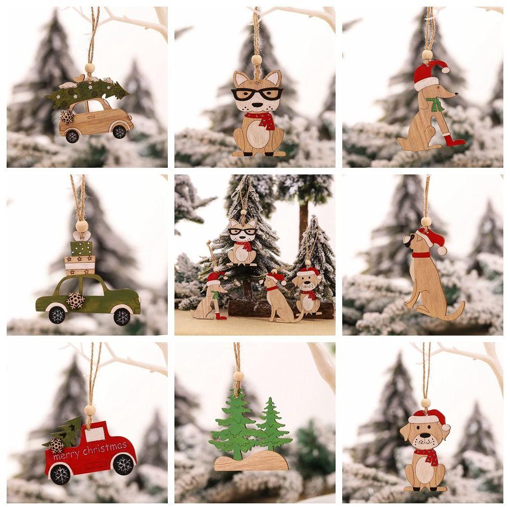 Собака Рождественская елка Подвески для подвешивания на машину Щенок Рождественская подвеска Новогодний подарок