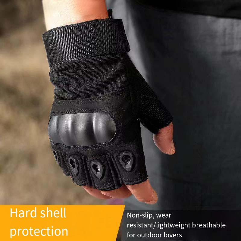 Тактические перчатки для улицы с половиной пальцев Пейнтбол Страйкбол Охота Стрельба Боевые Противоскользящие Мужские Велосипедные Перчатки с Полными Пальцами Защитное Снаряжение