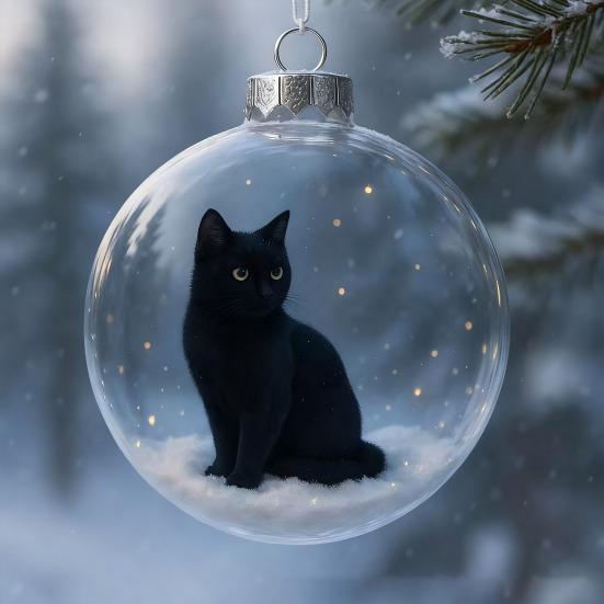 3D Животное Рождественский Шар Орнамент Смешная Собака/Кошка/Черепаха Подвесное Украшение Прозрачный Пластиковый Рождественский Шар Орнамент для Зимнего Праздничного Украшения Дерева