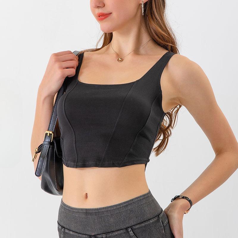 Весна и лето женская новая джинсовая спортивная эластичная верхняя одежда для йоги быстросохнущий жилет для фитнеса