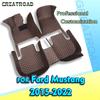 Car floor&Trunk Mats for Ford Mustang 2015- 16 17 18 19 20 21 Foot Pads Automobile Carpet Cover Interior Accessories