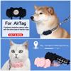 Adjustable Dog Cat Positioning Tracker Collar Cover Bow Tie Pet Leash  For Airtag Tracke