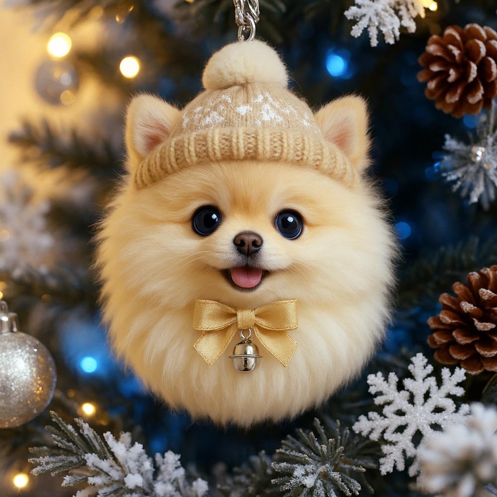 Acrylic Christmas Ornament Gold Hanging Cord Christmas Tree Ornament Gifts Bag Charm