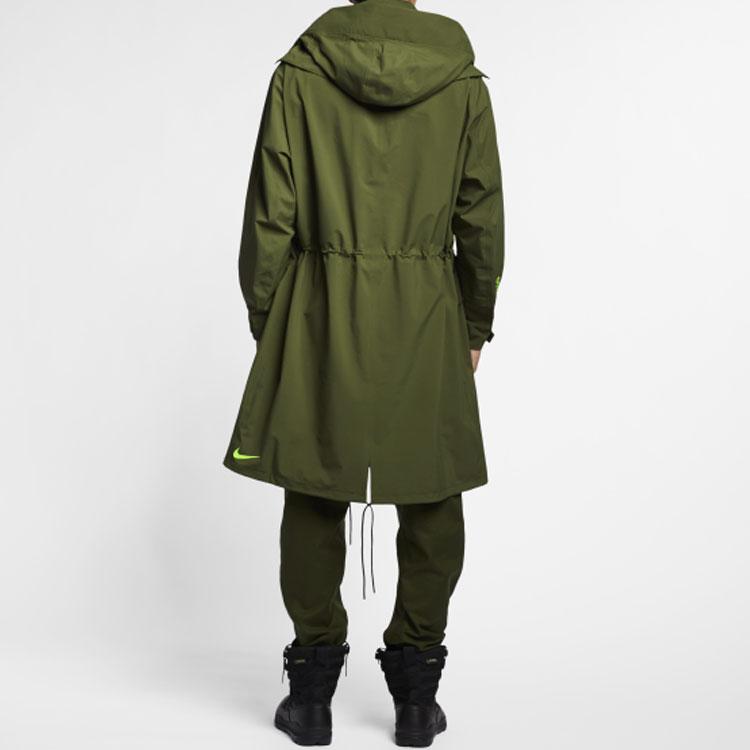 Nike Lab ACG Gore-Tex Long Hooded Jacket Men Outerwear Olive-Green AQ3516-395