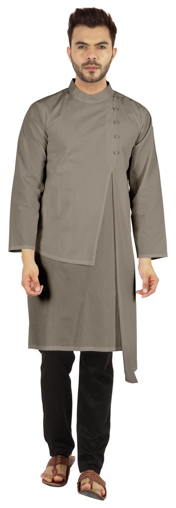 Atasi Индийский дизайнерский Курта для мужской вечерней одежды Однотонный цвет Этнический Длинный