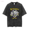 Hellripper Goat Kvlt T Shirt Rock Band S To 5XL vintage Washed Slightly Soft Top For Everyday Wear Casual Unisex Versatile