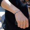 BE/GINS LA LIGNE SINGLE STRING BRACELET BLUE