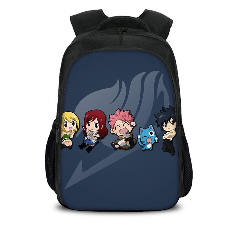 FAIRY TAIL Двухслойный Рюкзак Мультяшный Аниме Принт Студенческий Для Мальчиков и Девочек Новый Большой Вместимости Универсальный