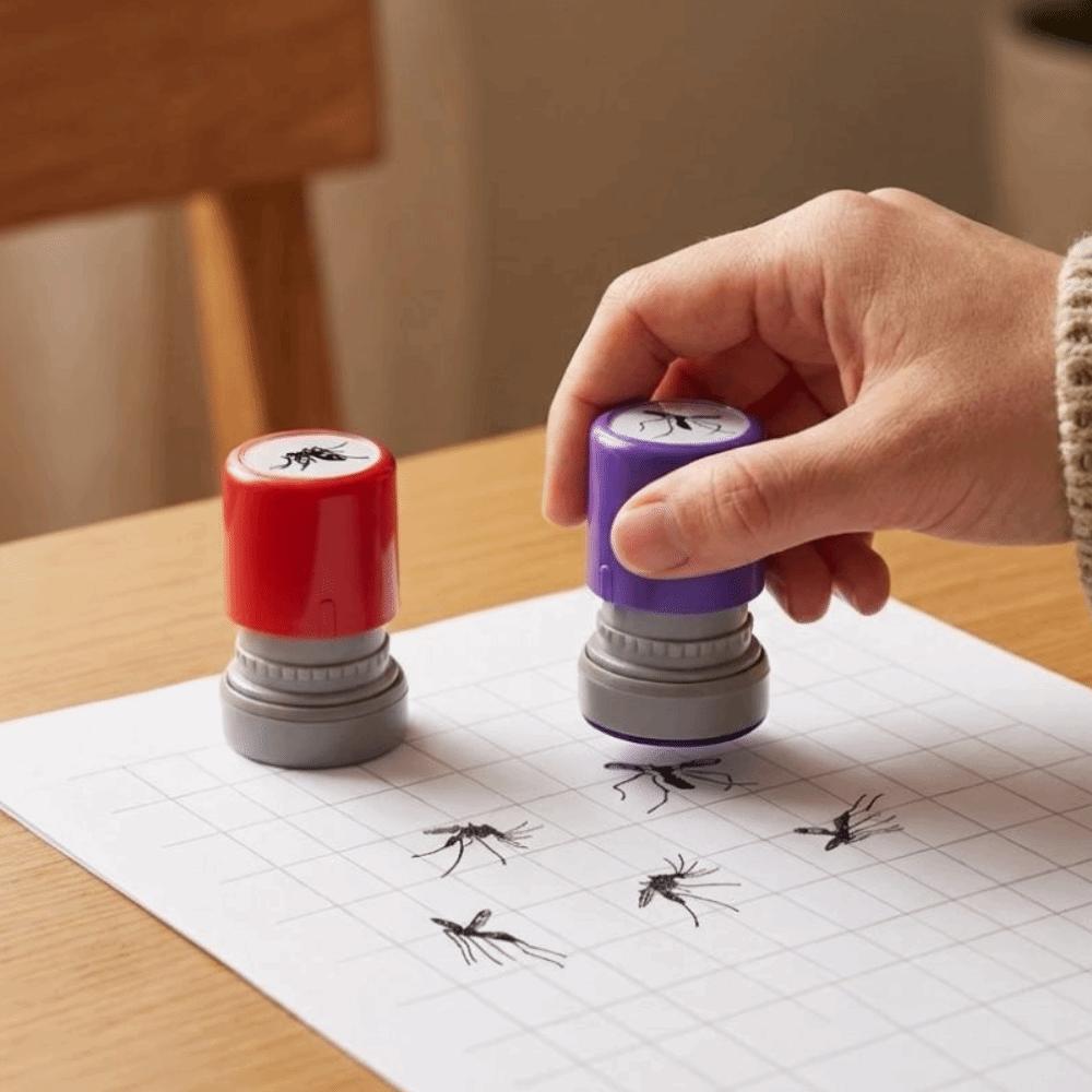Novelty Self-ink Stamps Assorted Stamps Funny Prank Stamp Mosquito Stamps  Handbook Decoration