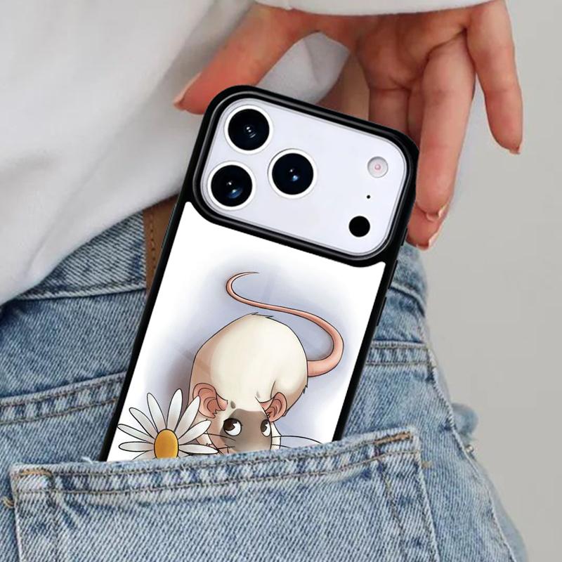 Чехол для телефона с писклявой крысой, милый мультяшный, для iPhone 17ProMax 12 13 14 15 16e 17 Pro Max Plus Air Cover