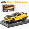 1/32 Scale Camaro Bumblebee Car Model Toy Zinc Alloy Casting Pull Back Car Sound and Light Toys for Kids Boy Girl Gift