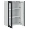 Porto Black Wall Mounted Glass Cabinet 60 x 31 x 100 cm Particleboard