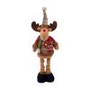 Christmas Gnome Plush Doll Retractable Legs Santa Claus Snowman Elk Ornament Adjustable Standing Figurine Decoration