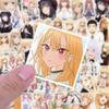 50Pcs Useful Clear Print Cute Girl Decal Waterproof PVC Adhesive Stationery Suitcase Laptop Diary Sticker Office Supplies Anime Stickers