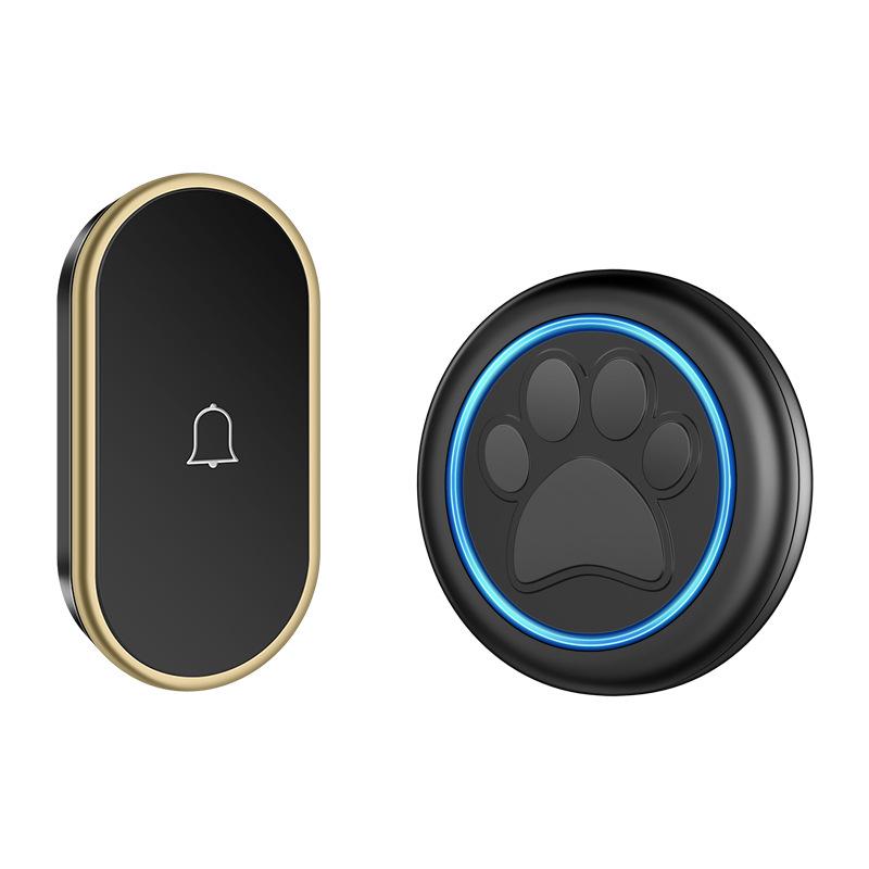Smart Wireless LED Touch Doorbell with Waterproof Flashing Light for Pets