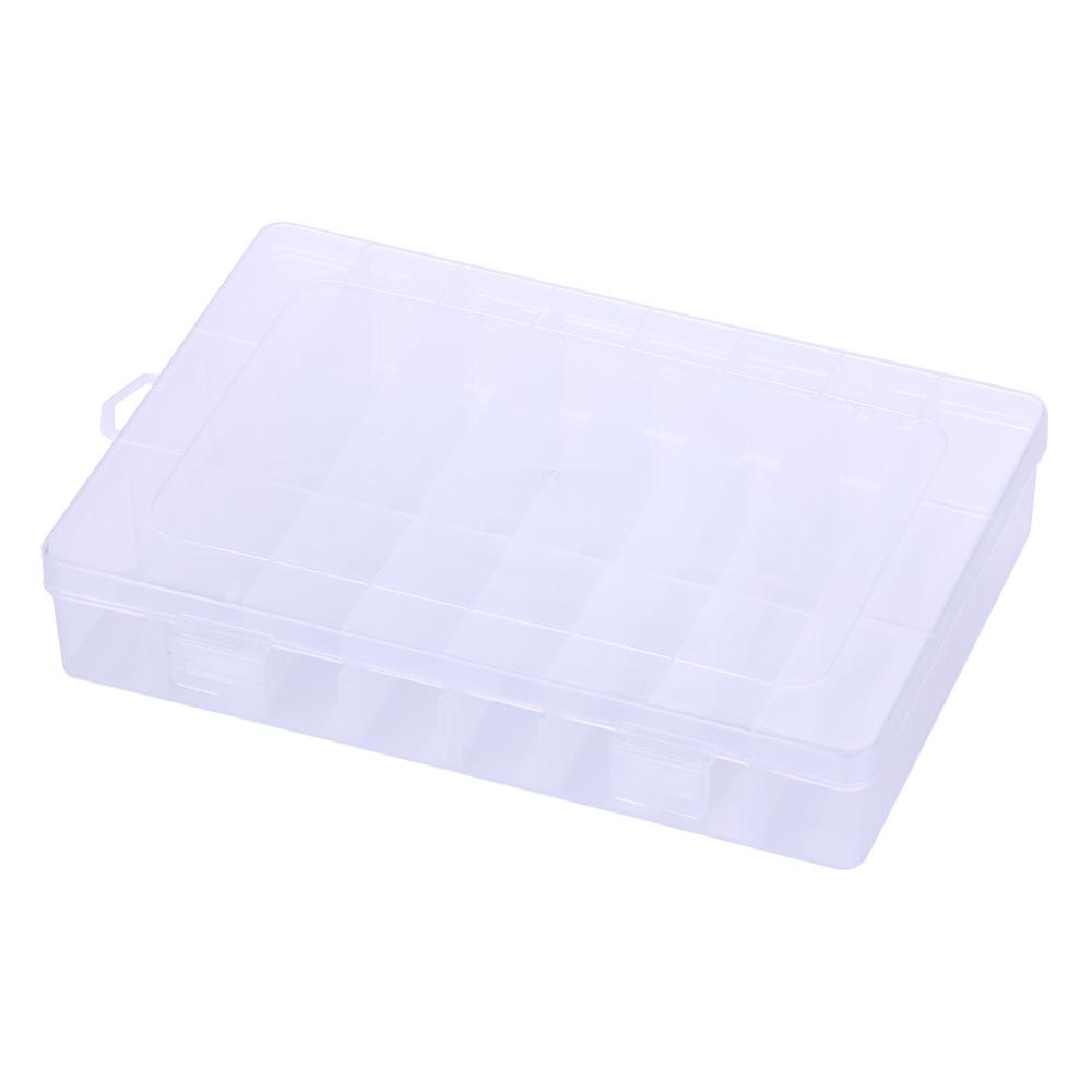 24 Compartment Fishing Tackle Box Fishing Bait Lure Hooks Box Bait Storage Case Organizer Sorting Box Fishing Accessories