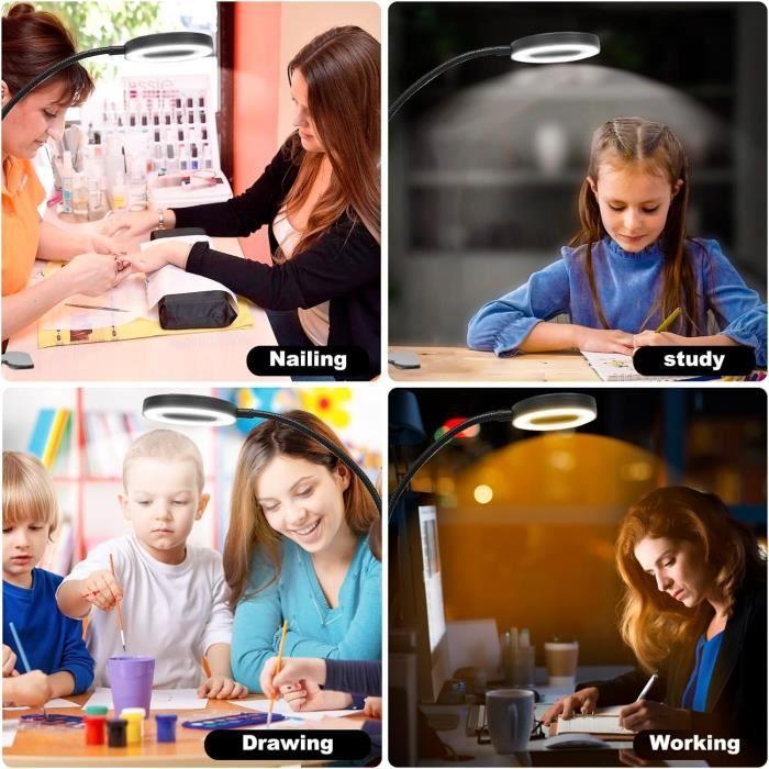 Lampe à Pince - 48 LED - 3 Couleurs - Rechargeable USB - Flexible 360°