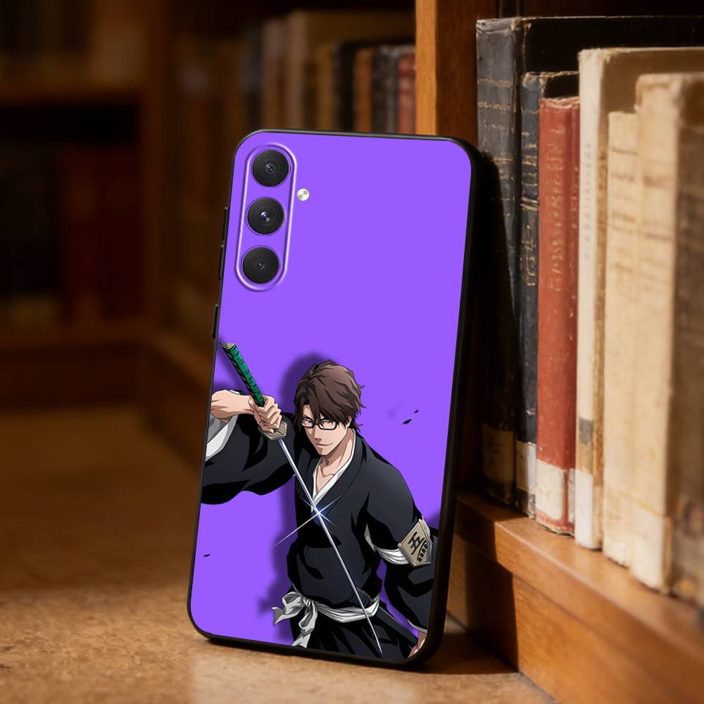 Чехол для телефона с Айдзеном Сосукэ из аниме B-Bleach для Samsung S26, S25, S24, S23, S22, S21, Plus, Fe, Lite, Других Черный чехол