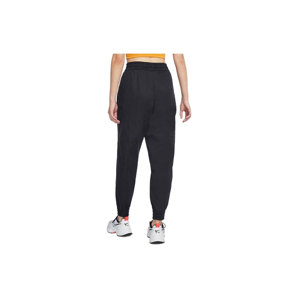 Nike SS22 Однотонные спортивные брюки с манжетами и логотипом, женские плавки, черные DN4848-010