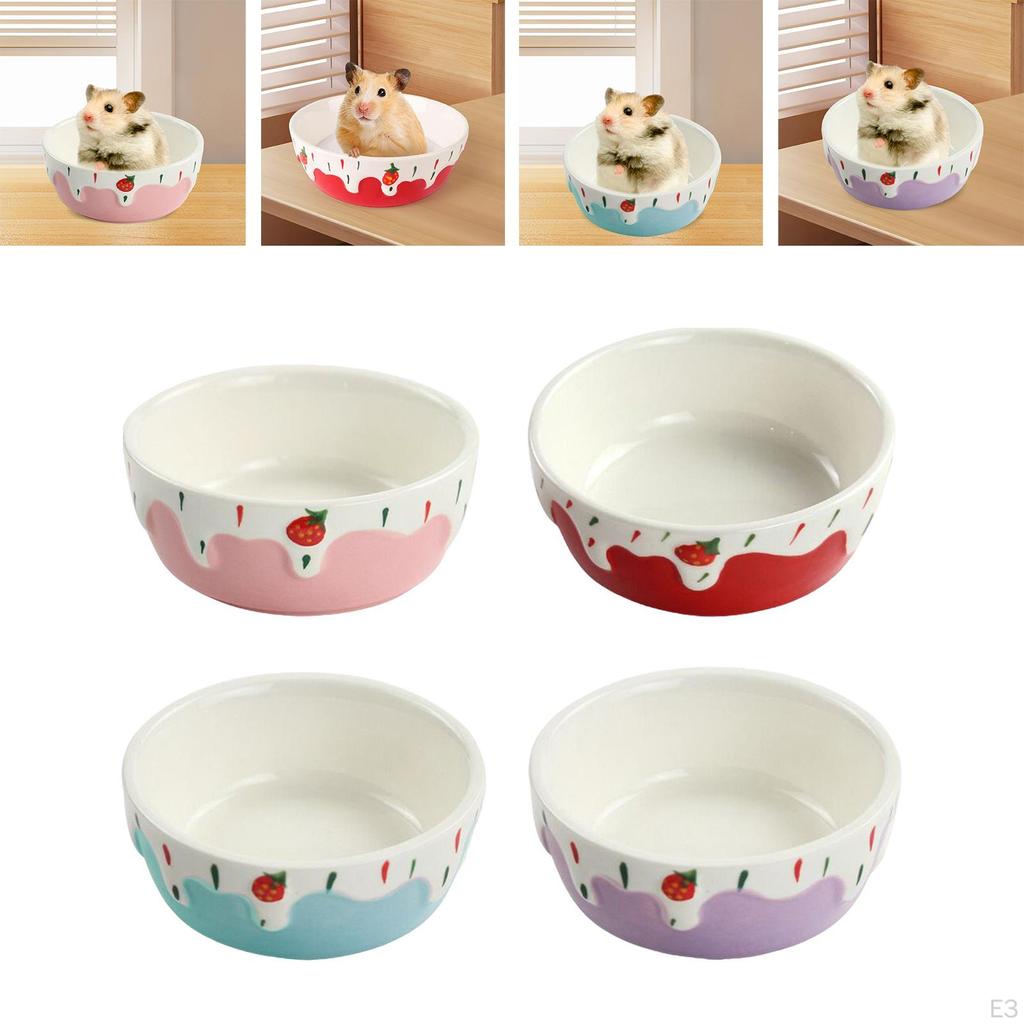 Керамическая миска для еды хомяка, устойчивая к воде мелких животных, тарелка для кролика для шиншиллы