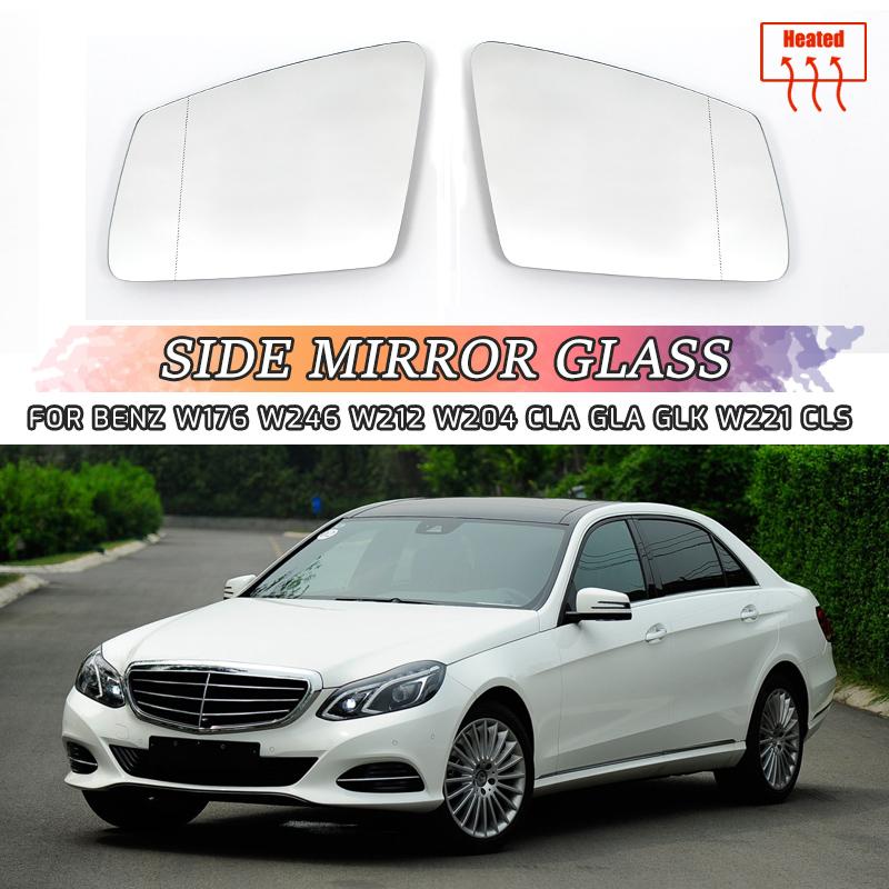 Left & Right Side Mirror Glass Rearview Exterior Wide Angle for Mercedes-Benz A B C E GLA CLA GLK W176 W246 W212 W204 W221