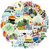 35pcs-50pcs Motivational Wildlife  Stickers Whimsical Animal Conservation  Stickers  Stationery Stickers