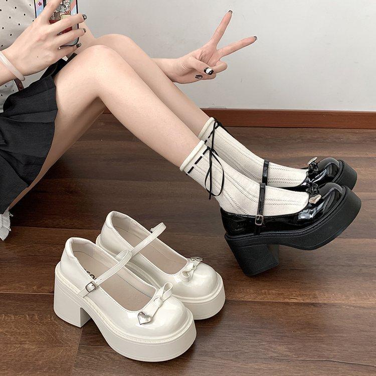 Черные туфли на толстом каблуке с толстой подошвой, женские летние туфли в стиле ретро с неглубоким носком, женские туфли Мэри Джейн, модные и удобные