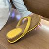 2025 New Summer Clip Toe Women Slippers Fashion Wedges Heel Shoes Beach Vacation Female Flip Flop