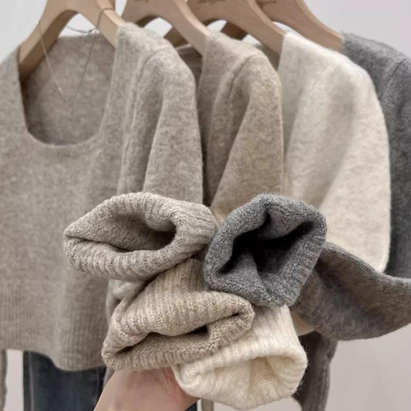 Осенний квадратный воротник, сексуальный облегающий вязаный свитер для женщин, модные зимние пуловеры, женские свитера, топы, элегантные мягкие теплые женские вязаные джемперы 25863