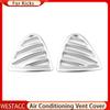 2 шт. хромированная автомобильная розетка для кондиционера, наклейка на вентиляционное отверстие для Nissan Kicks 2017 2018 2022 2023