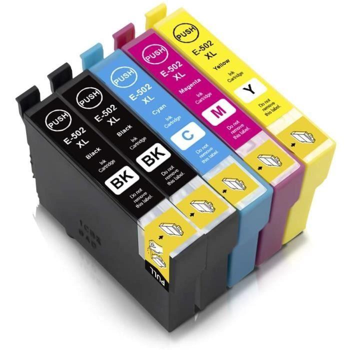 Compatible Ink Cartridges - UNIPLUS - 502XL - 5 Pieces - Black, Cyan, Magenta, Yellow - Epson XP-5100/XP-5105