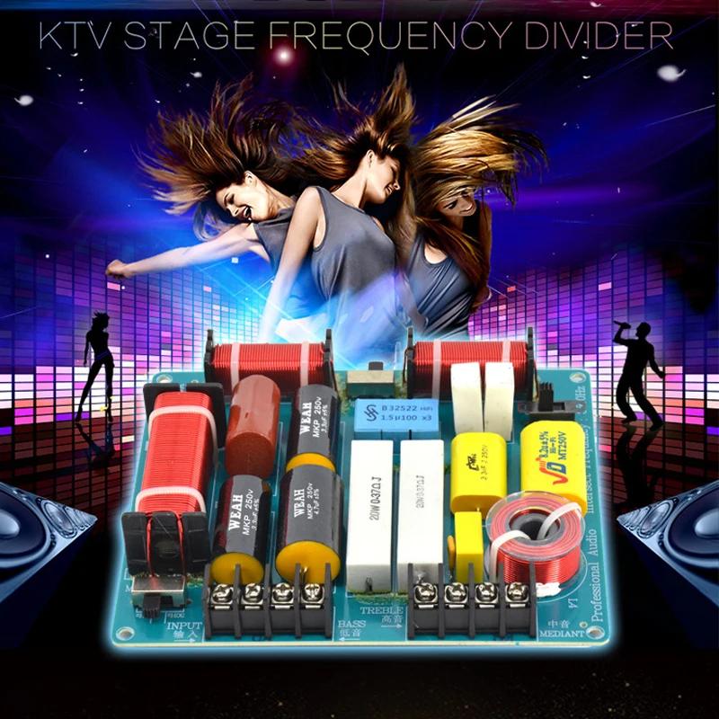2PCS 3 Way 350W Professional Speaker Frequency Divider KTV Stage Home Theater 3 Unit High Power Audio Crossover Filters Hi-Fi