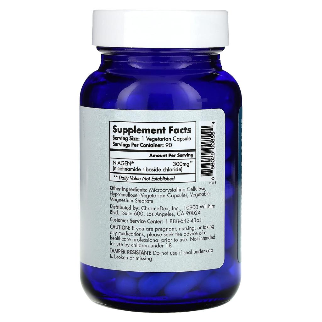Tru Niagen, Niacinamide Riboside, 300 mg, 90 Veggie Capsules