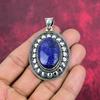 Подвеска из лазурита, ювелирное изделие ручной работы из драгоценных камней, кулон из цельного серебра 925 пробы, уникальный дизайн ювелирного украшения