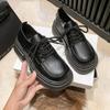 Мода 2025 Женская Весна Новые Черные Туфли на Плоской Подошве на Шнуровке Женские Лоферы Туфли-лодочки Дизайнерские Повседневные Кожаные Оксфорды Q67