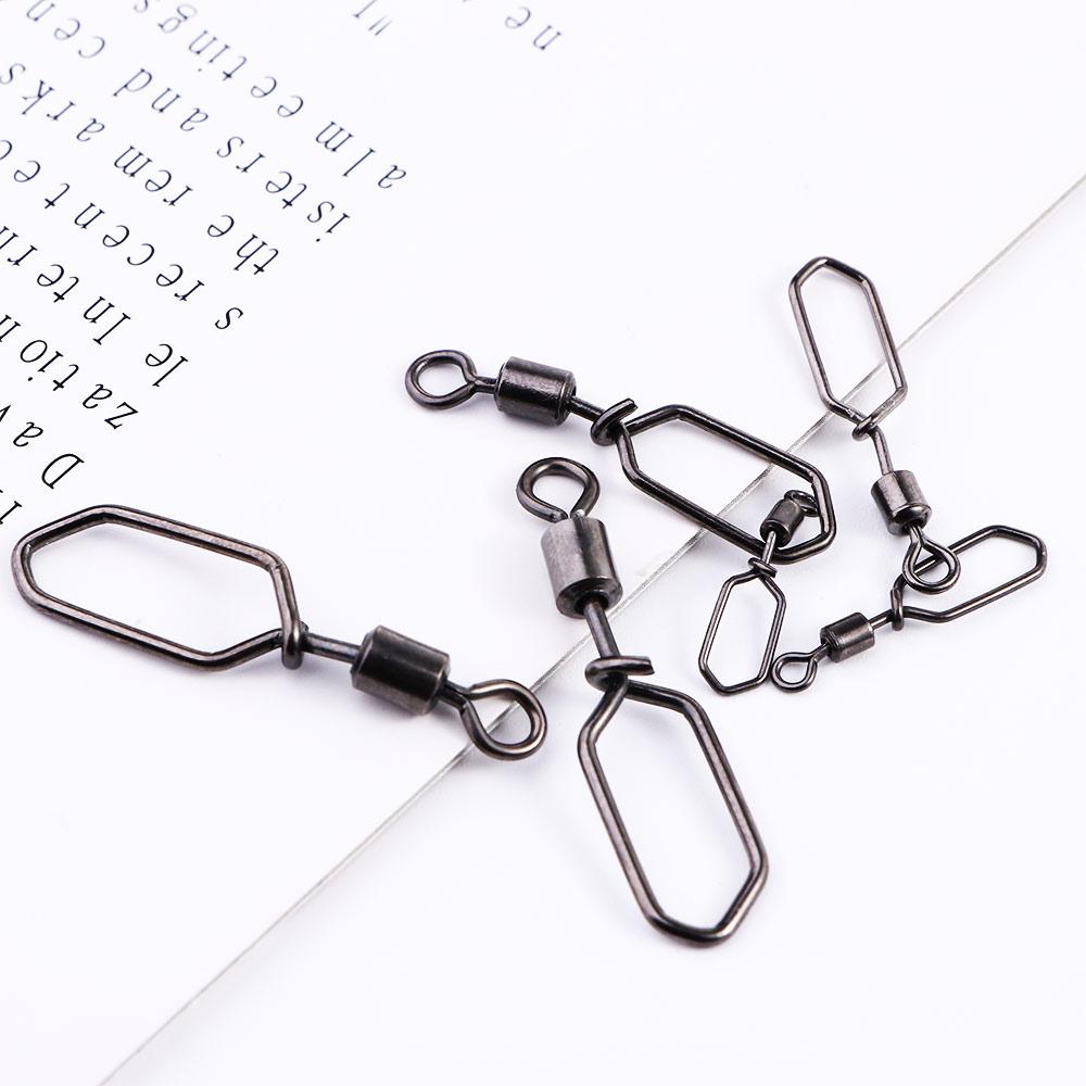 Крючок для приманки Вертлюг с роликом Соединитель лески Застежка-карабин Рыболовные вертлюги Застежка-карабин Штифт