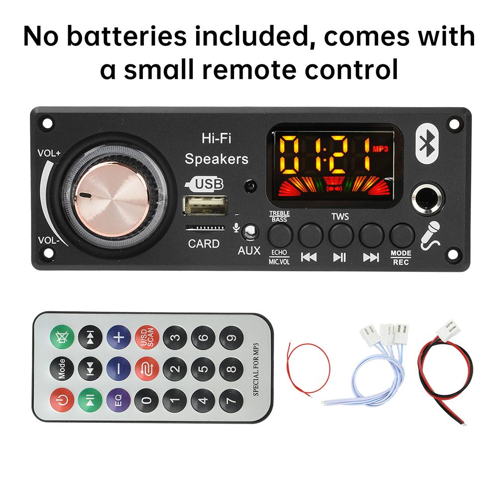 Плата декодирования MP3 BT DC 12V Автомобильный аудио MP3-декодер Усилитель TPA3116D2 2 * 50 Вт + 100 Вт
