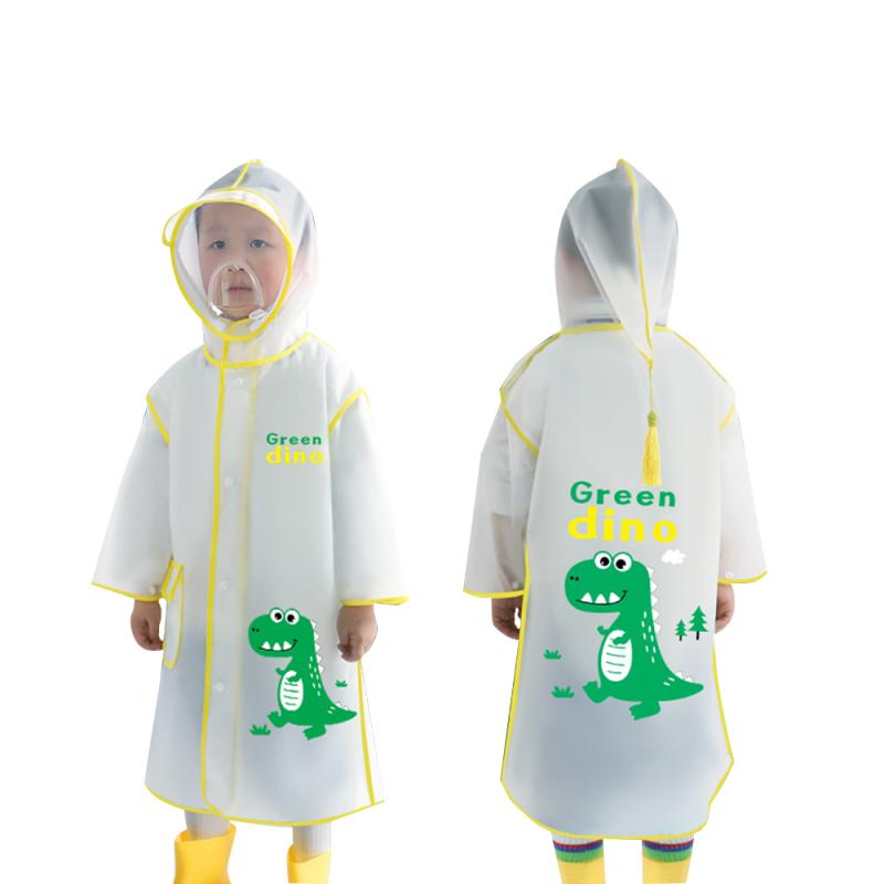 Детский плащ, милое пончо с мультяшным принтом и съемной водонепроницаемой защитной маской для мальчиков и девочек