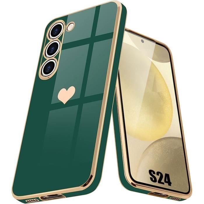 Protective Case - BOOLING - for Samsung Galaxy S24 - Flexible - Shockproof - Anti-Scratch - Night Green