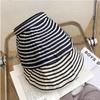 Пустые Верхние Солнцезащитные Шляпы Широкополые Козырьки Портативная Полосатая Пляжная Шляпа