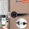 Smart Door Lock Handle with Fingerprint Key Card Digital Door Lock Keypad Key Entry Electronic Lock Do Brasil Sem Taxas