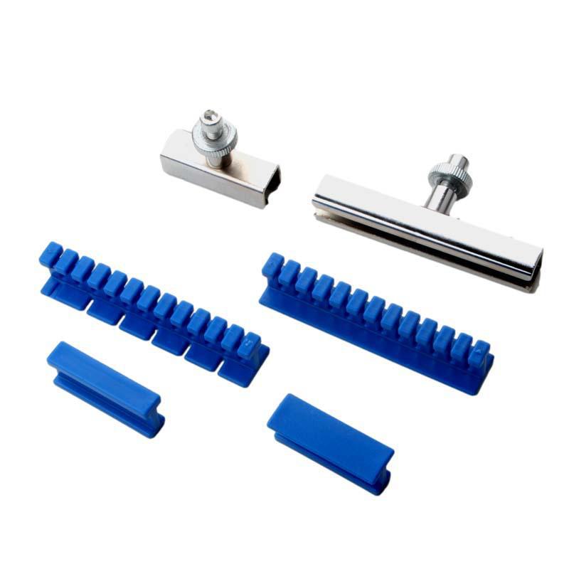 Набор инструментов для ремонта вмятин на автомобиле с экстрактором-присоской и 18 прокладками для устранения повреждений листового металла и града.