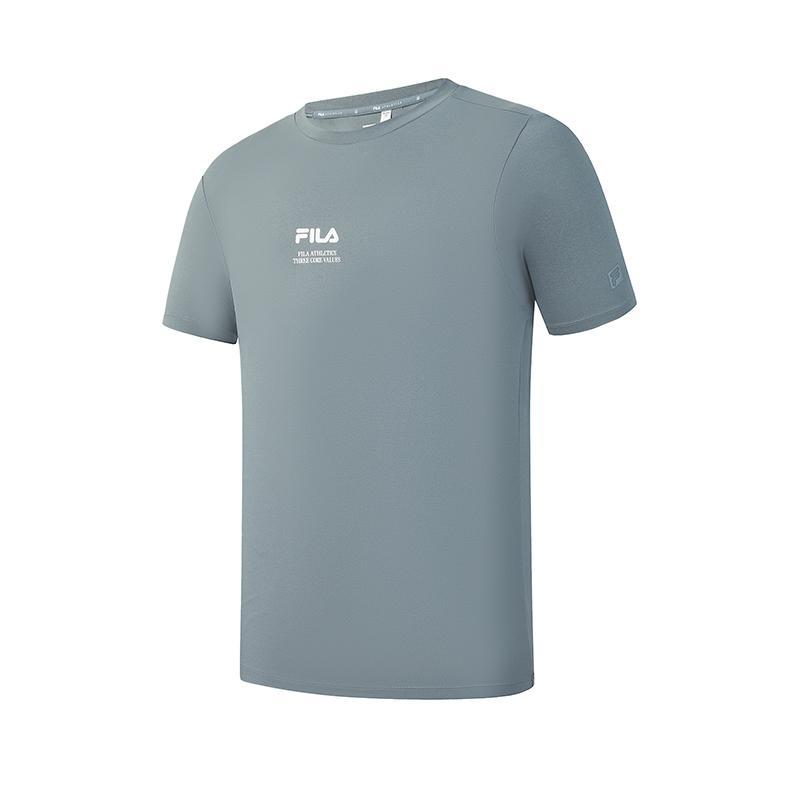 Fila Фитнес Мода Простая Классическая Спортивная Тренировочная Универсальная Дышащая Быстросохнущая Футболка с Коротким Рукавом Мужские топы A11M621110FZA