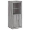 Sideboards with LED Lights 3 pcs Grey Sonoma Particleboard