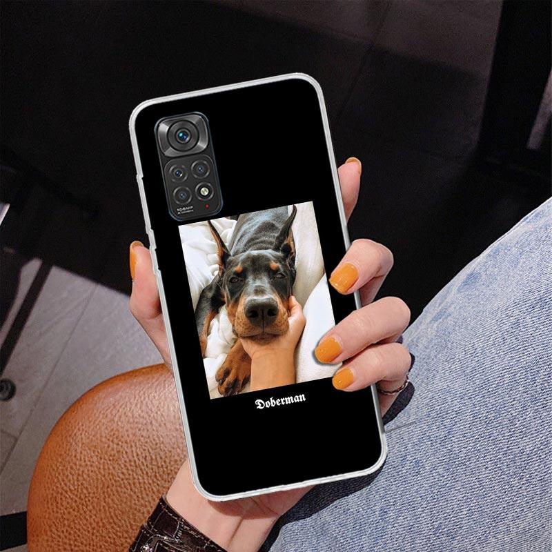 Черный Чехол для Телефона с Изображением Таксы и Добермана для Xiaomi Redmi Note 15 14 14S 13 Pro Plus 12 12S 11S 11E 10S 10 11T 5G Uniq