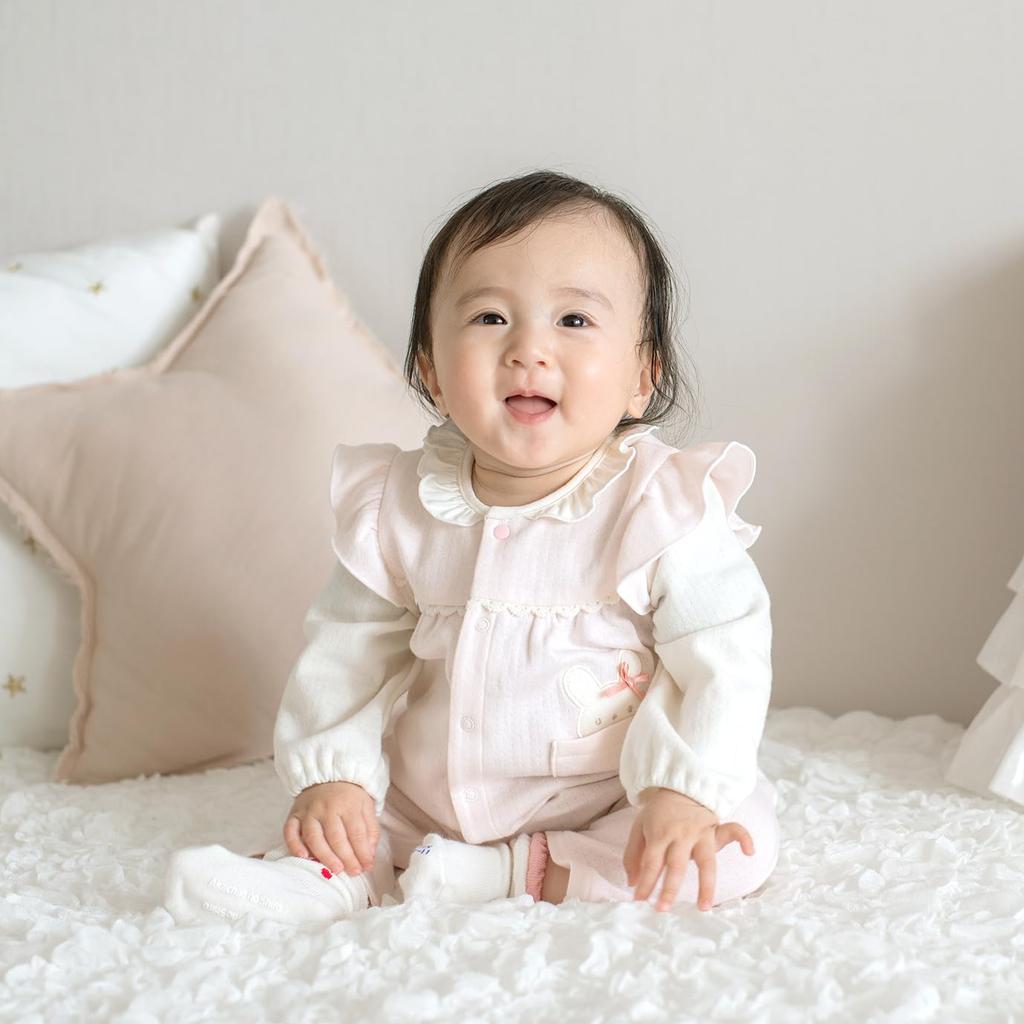 Baby Castle Coverall with Bunny Size Made in Japan Pocket, 70,