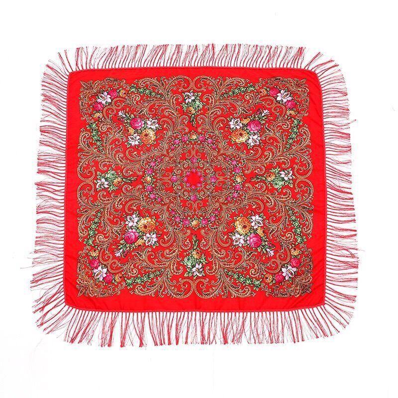 Women's Outer Printed Ethnic Style Tassel Shawl