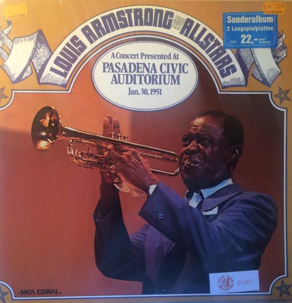 Виниловая пластинка LOUIS ARMSTRONG HIS ALLSTARS Концерт в Пасадене Civ COPS6972D MCA Coral 1973 Германия Джаз Б/у