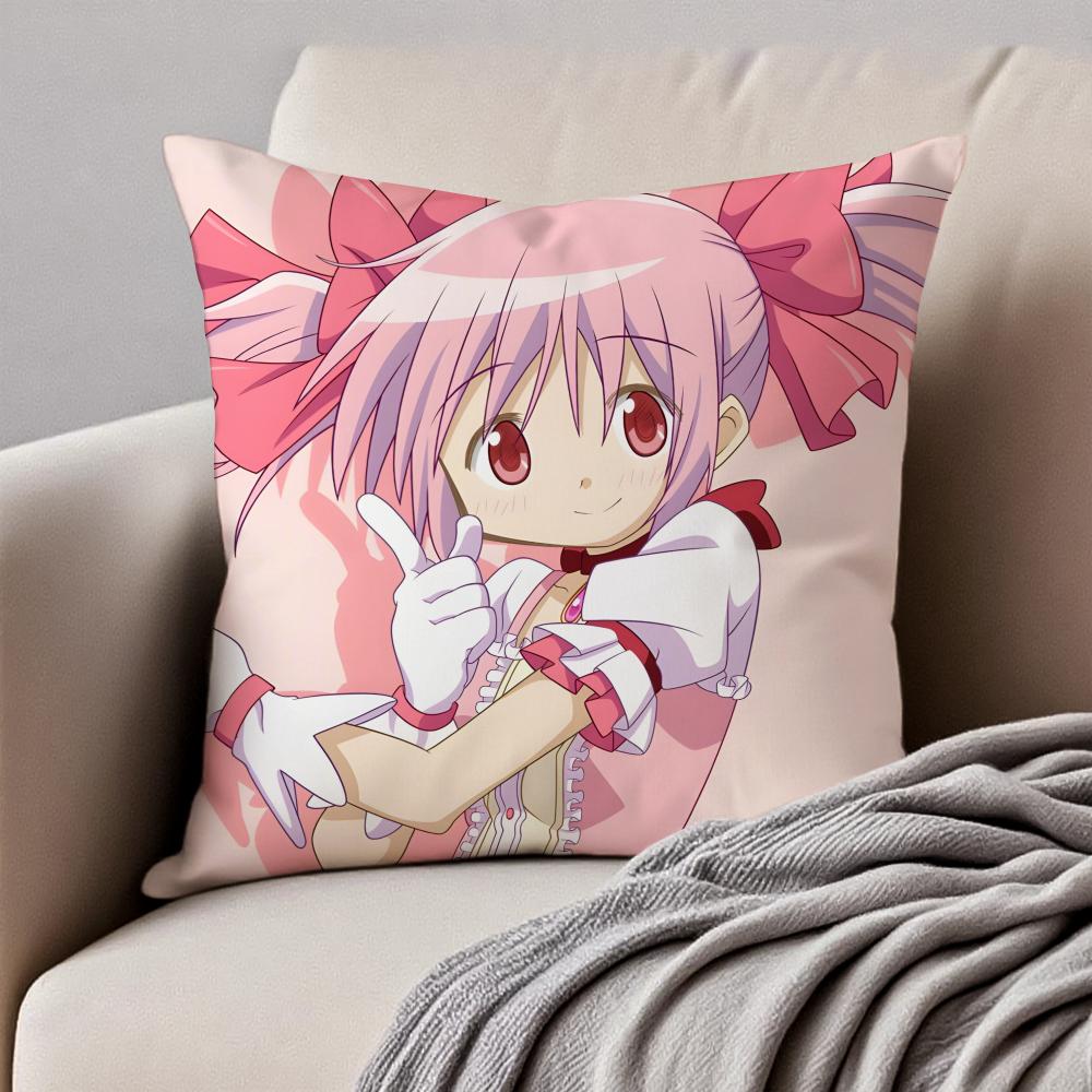 Милая японская аниме Puella Magi Madoka Magica Наволочка Подушка Антипылевой Невидимая молния Короткий плюш Подушка для дивана