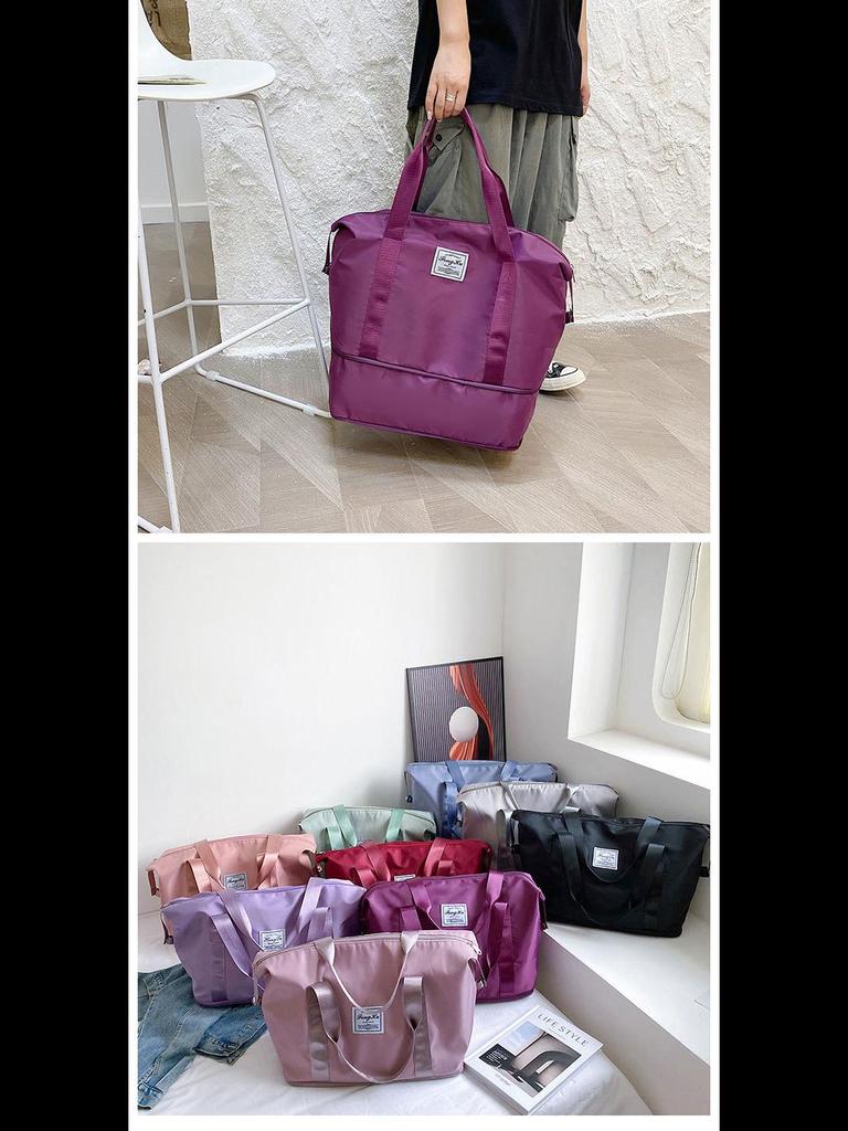 Women's Portable Travel Bag: Lightweight, Large-Capacity Sports & Fitness Bag for Short Trips